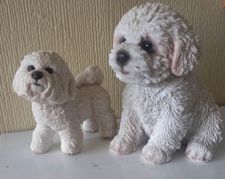 2 x poodle ornaments 