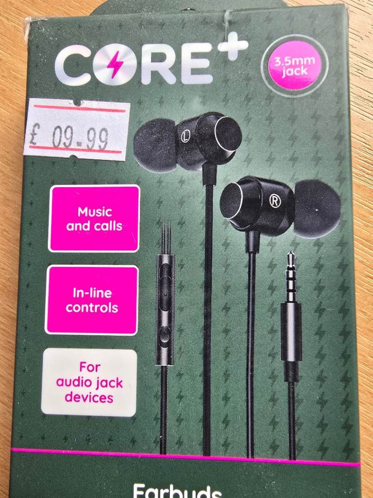 CORE Earbuds for Audio jack devices