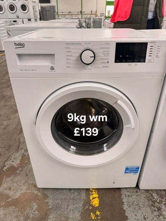 Beko 9kg washing machine 🌟 Free Delivery 🌟 120 Days Warranty 🌟 