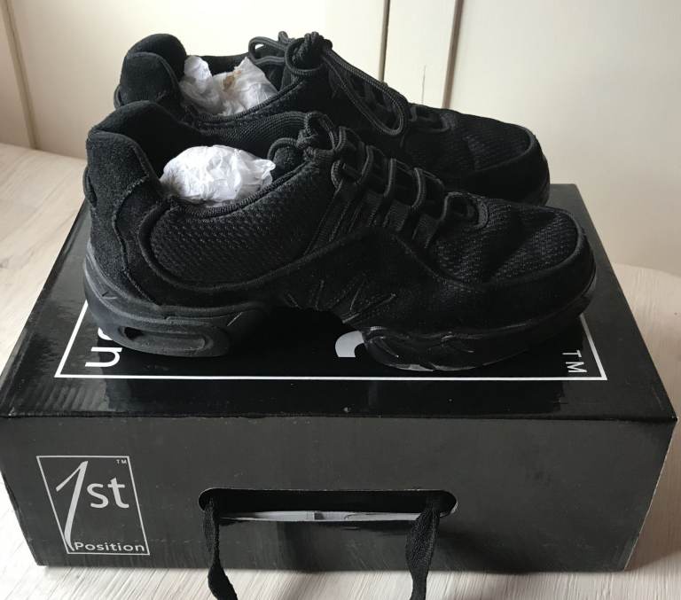 1st Position SPLIT SOLE Jazz Sneaker Dance Shoes  Black Size 3