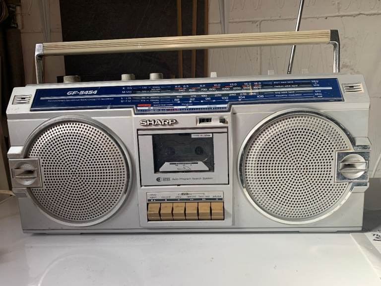 Vintage Sharp GF5454 Stereo Radio Cassette Player with APSS (Auto Program Search System)