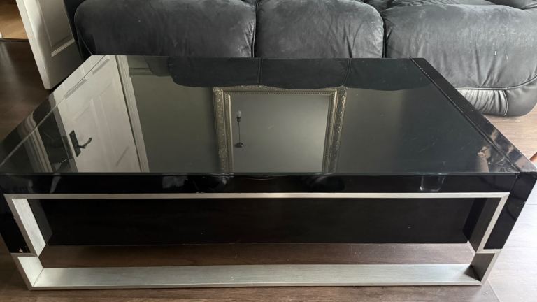 Coffee table (heavy), recliner sofa and 3 seater sofa