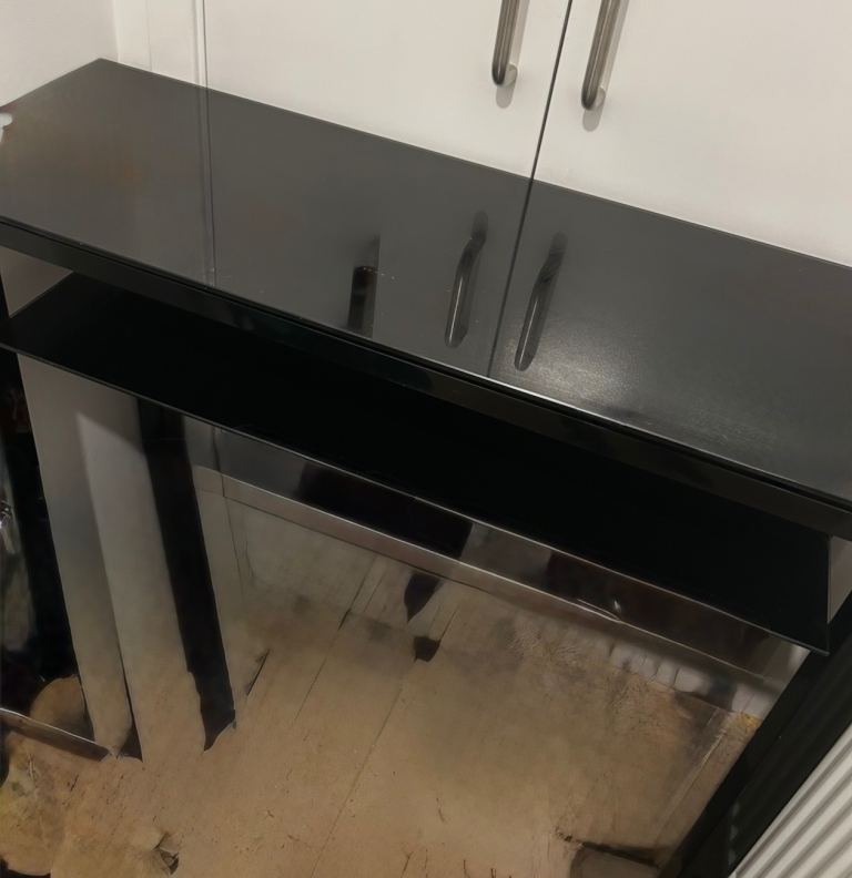 Black glass unit