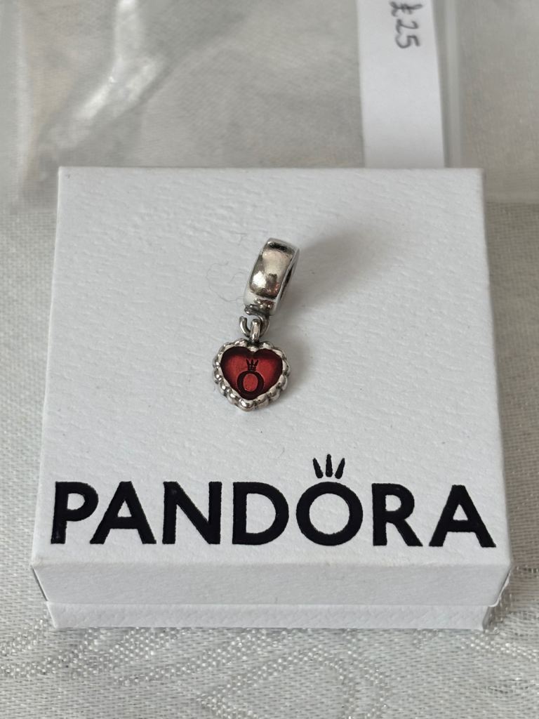 Pandora Forever Red Heart Dangle Charm