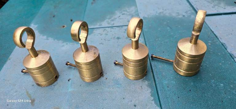 Brass rope end hooks