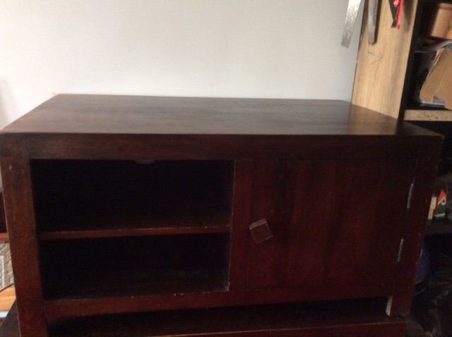 Dark Mango Wood Coffee Table and TV Unit – Good Condition