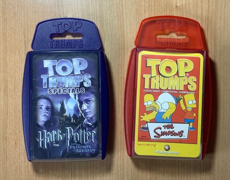 2 packs Top Trumps: Harry Potter Prisoner of Azkaban & The Simpsons