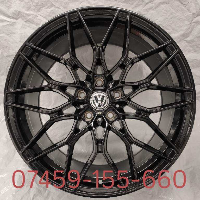 4X NEW ALLOY WHEELS (19" INCH ALLOYS) BLACK VW VOLKWAGEN TRANSPORTER T5 T5.1 T6 T.61 VAN