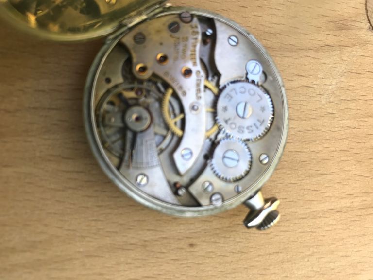 Vintage Tissot Pocket Watch Movement - Silver Tone (fair condition)