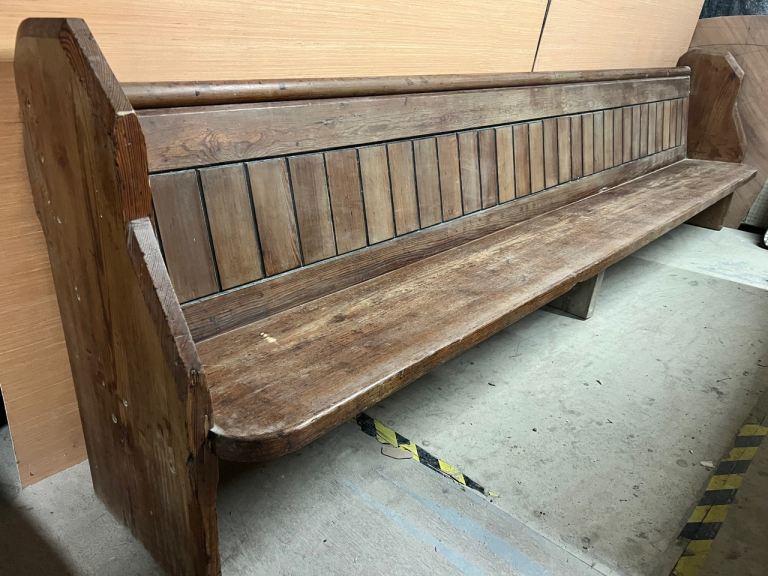 Victorian Pitch Pine Church Pew - Originally bought from Andy Thorntons £145 