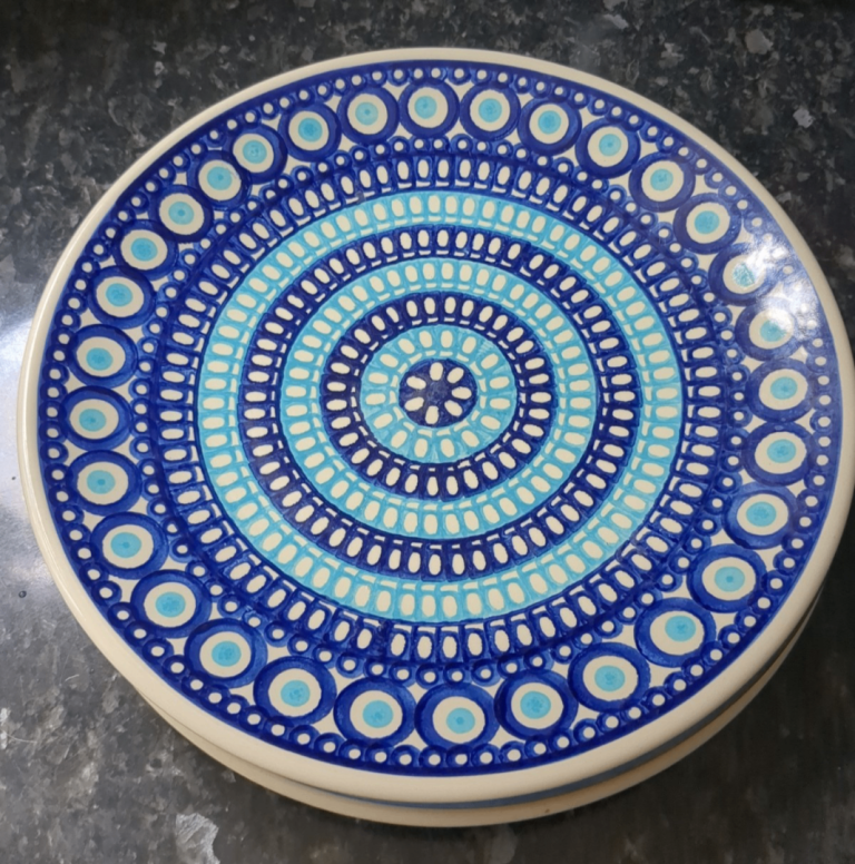 Hand Made Dinner Plates x 3     