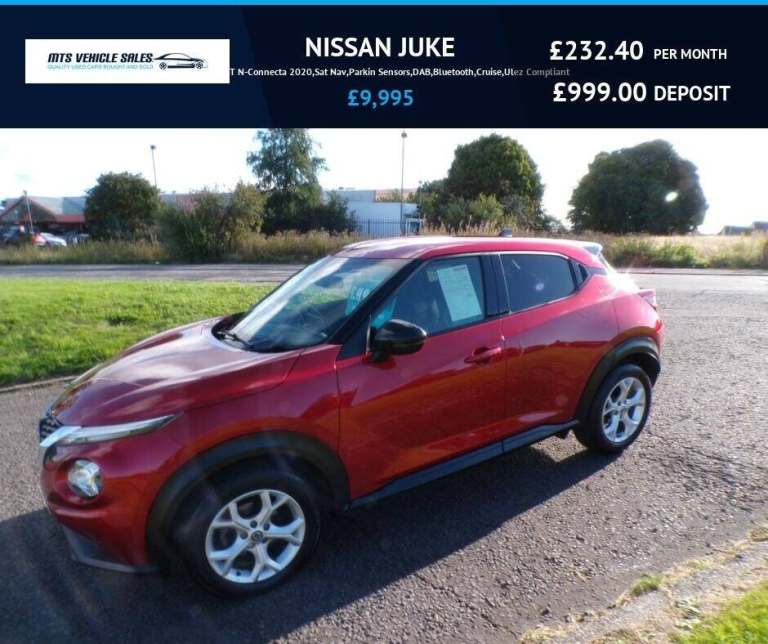 2020 Nissan Juke 1.0 DIG-T N-Connecta 2020,Sat Nav,Parkin Sensors,DAB,Bluetooth,Cruise,Ulez  HATC...