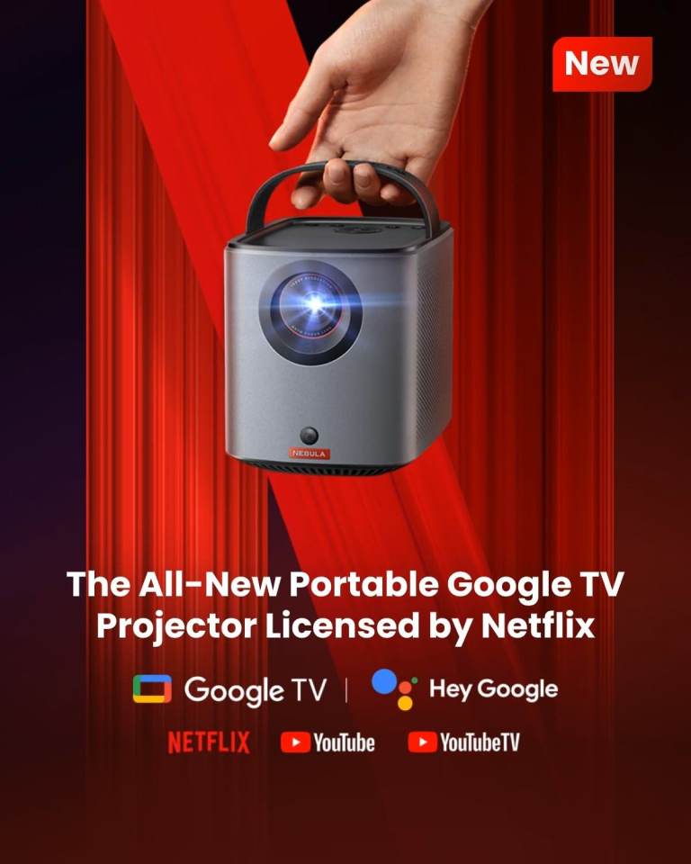 New NEBULA Anker Mars 3 Air 1080p Mini Projector, Smart  Portable Projector with Google