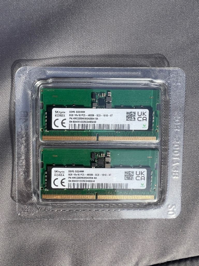 2x8gb 4800Mhz DDR5 LAPTOP RAM