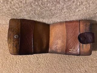 Oak calf note case