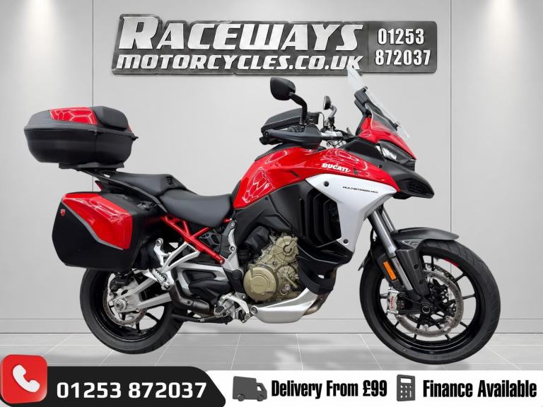 DUCATI MULTISTRADA V4S 2022 22 REG 24,455 MILES RED USED MOTORCYCLE 1158CC
