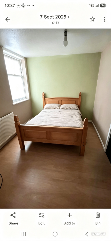 Mexican pine double bed 
