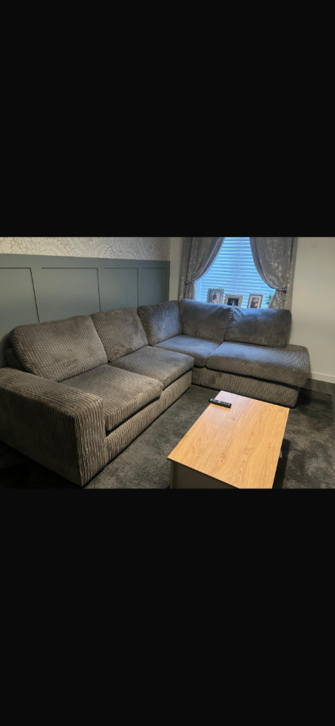 Large sofa with storage footrest 