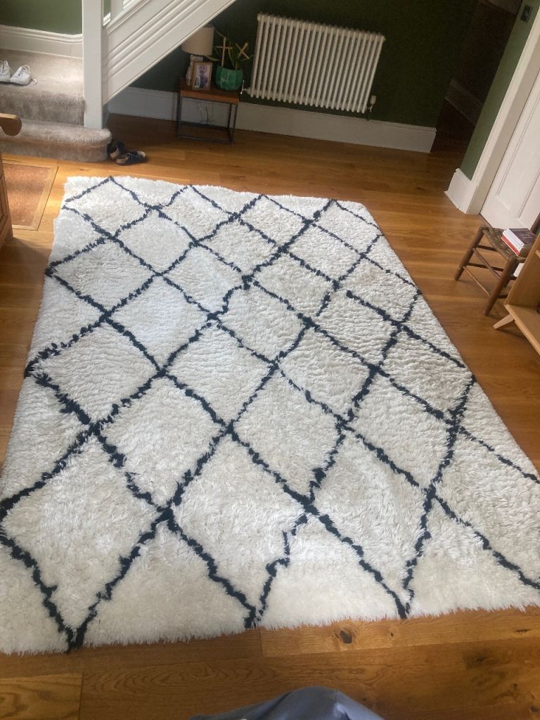 Large Beni Ourain style shaggy rug