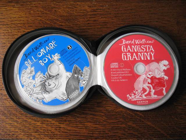 David Walliams 8x audio books on 27 CDs in metal tin, Bumper
