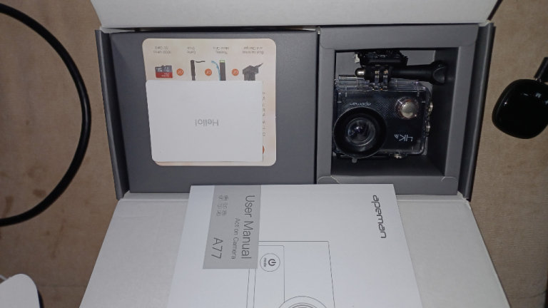Apeman A77 Action Camera boxed and unused as new RRP £49.99
