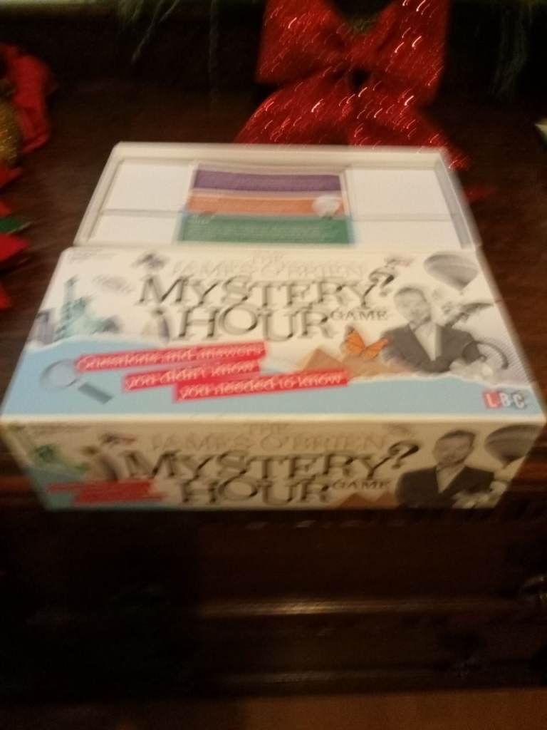 image for James O'Brien Mystery Hour, family Xmas fun board game. As new cond. Just one of the decks open. 