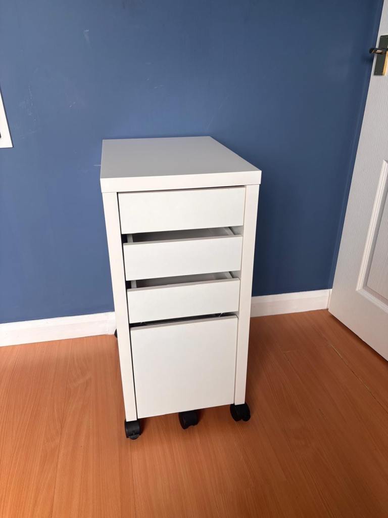 IKEA MICKE - Drawer unit with drop-file storage, white