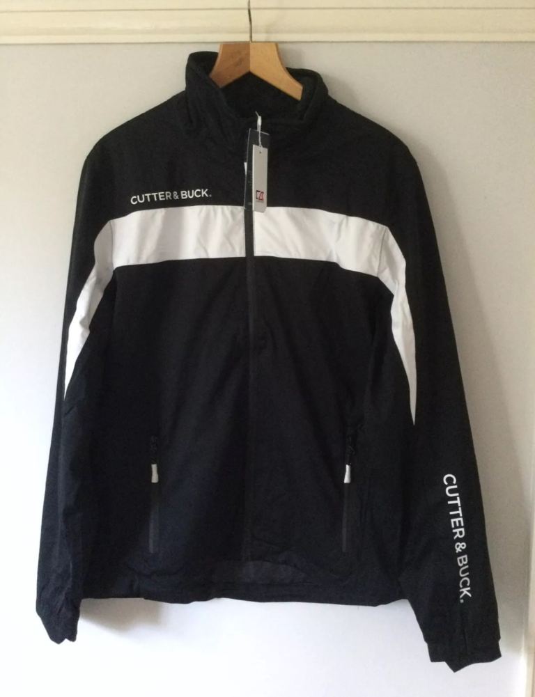 Cutter & Buck Waterproof Windproof Breathable Golf Jacket Black Medium