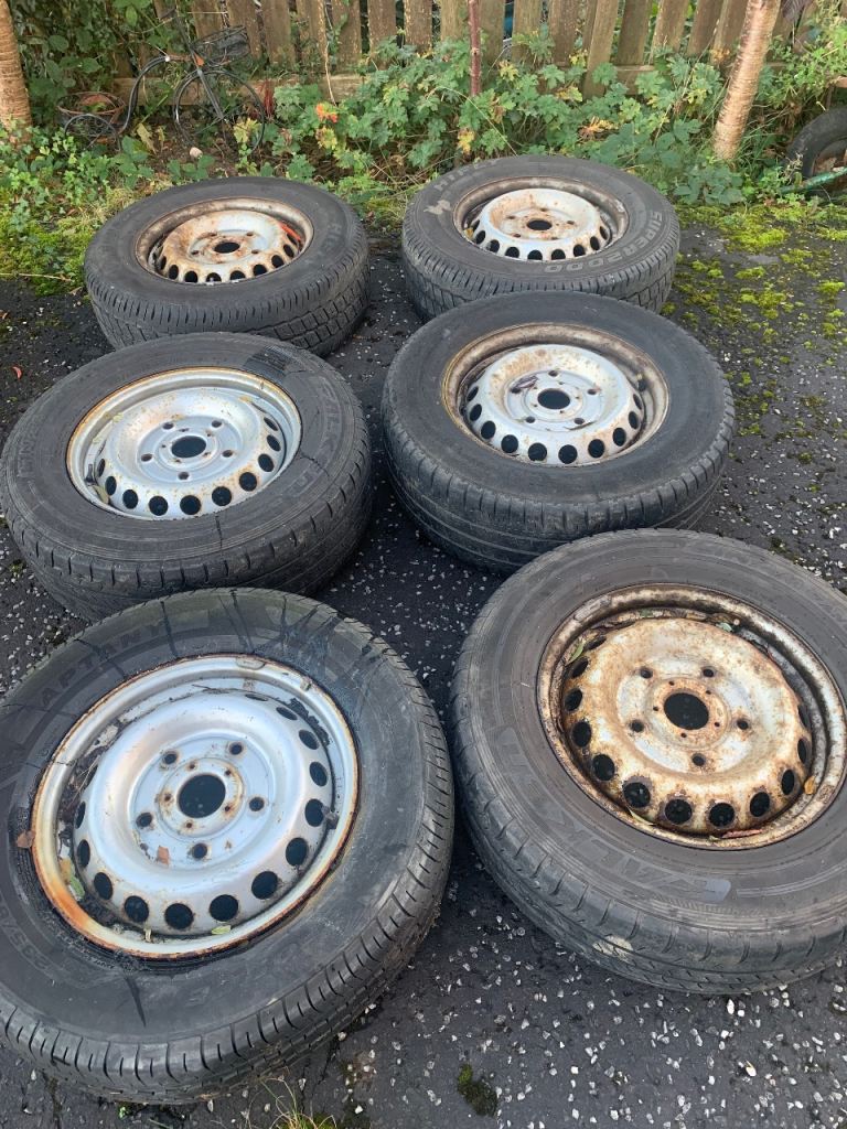 Transit mk8 steel wheels and tyres 