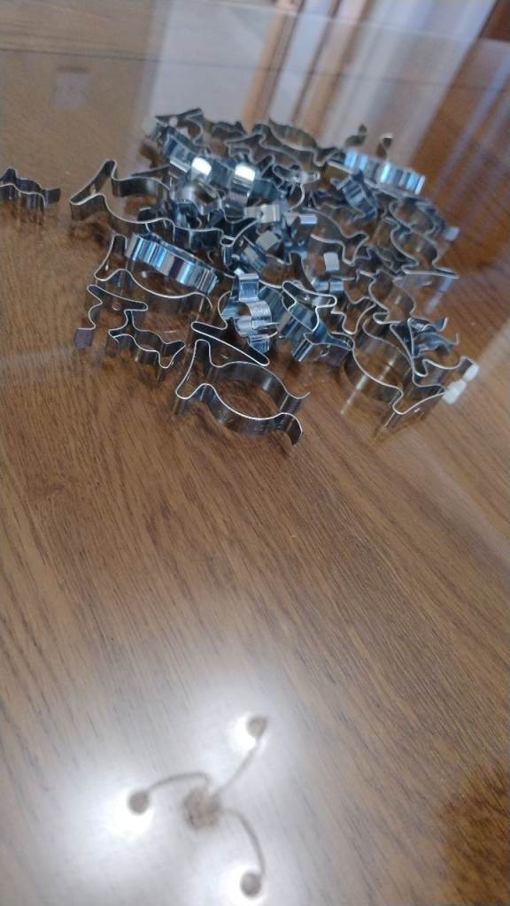 Job Lot of Metal Clips - Various Shapes, Silver Finish