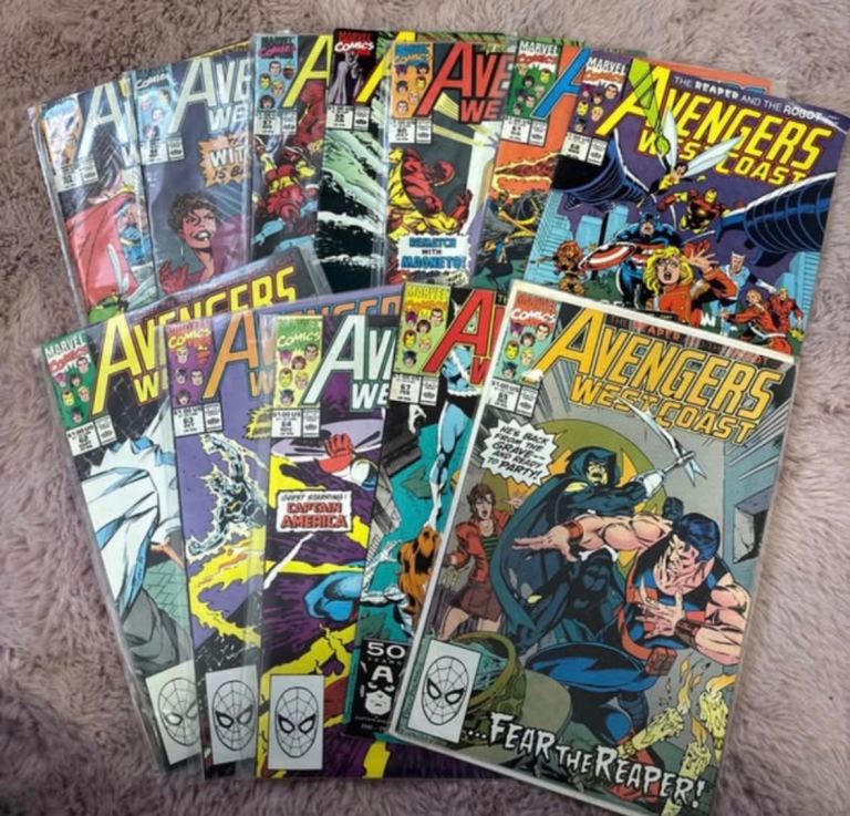 Marvel comics Avengers west coast comics x12