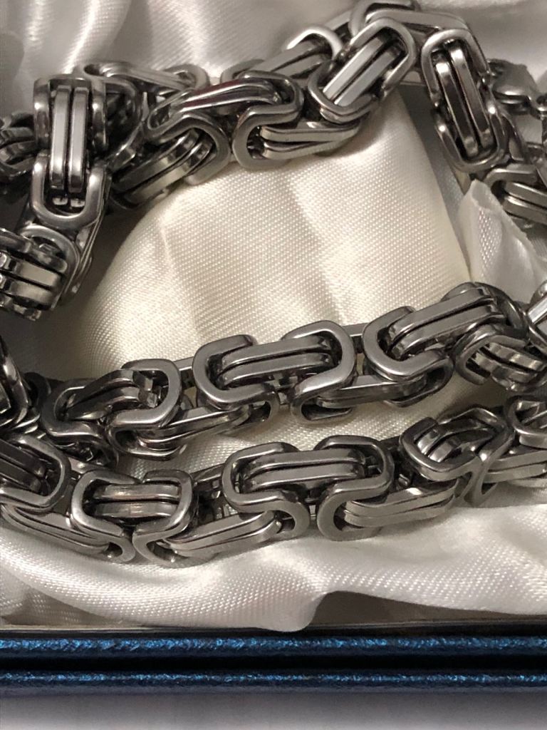 Solid Necklace Chain Size 20 Stainless Steel 106.000 Grams GOTH PUNK STYLE NEW