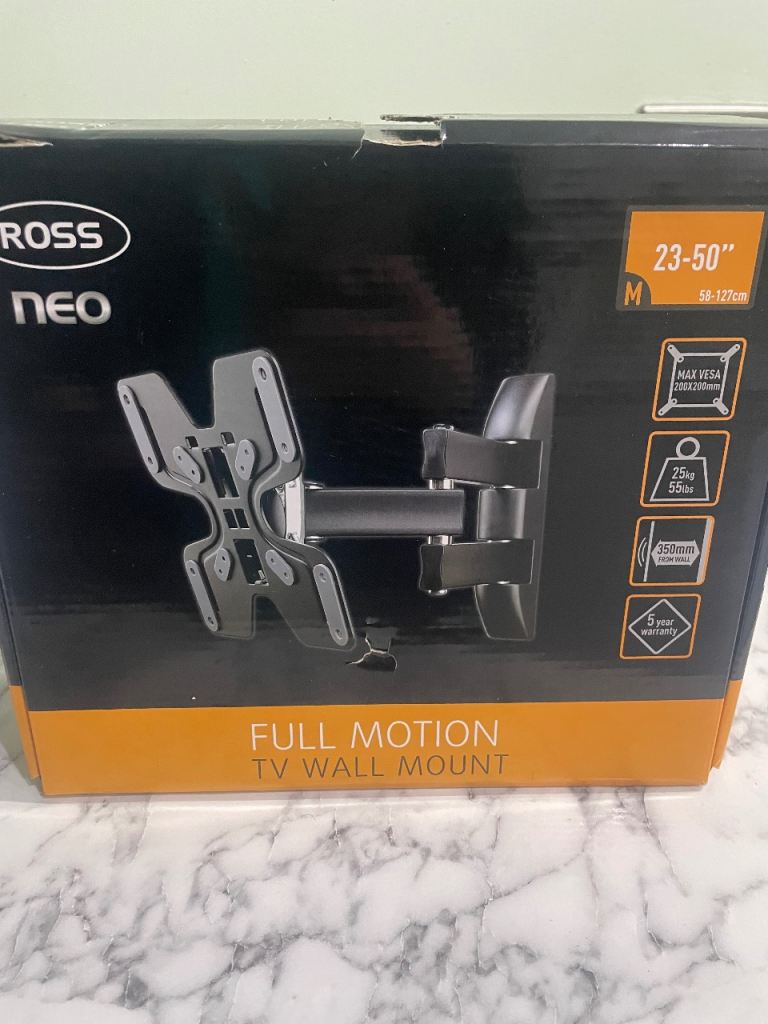 Ross Neo full motion TV wall mount 23-50 brand-new