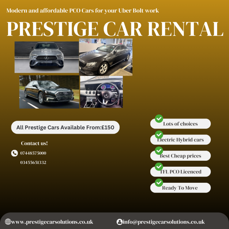 PCO Car Rent Mercedes-Benz E-Class / TFL Licensed  Uber, Bolt Luxury Executive Hire