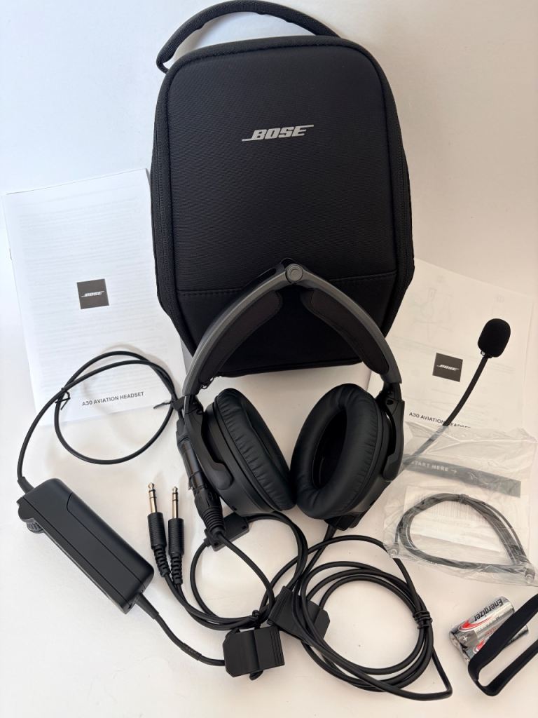 Bose A30 ANR Aviation Headset Non Bluetooth As New