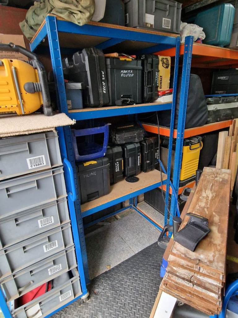 Garage workshop shed shop racking 4 shelves 90cm wide, 60cm deep 180cm tall