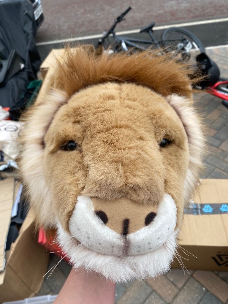 Wild Beast Lion Head nursery decor New with Tag