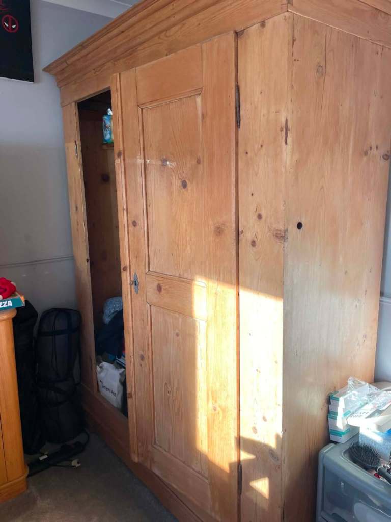 Solid Pine French wardrobe