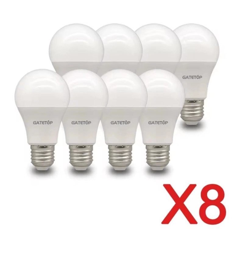 8 x Gatetop E27 LED lightbulb 3W equivalent to 25-30watt bundle lot !!