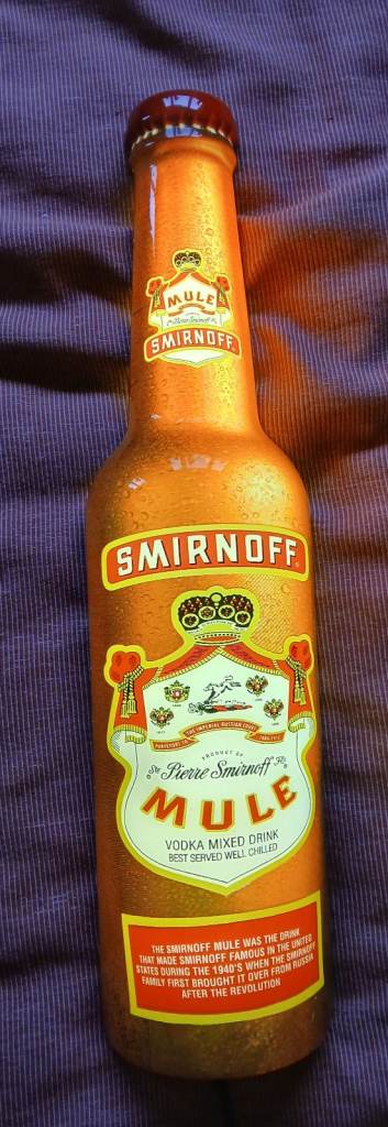 Smirnoff Mule Illuminated Bottle Sign – Retro Wall Decor