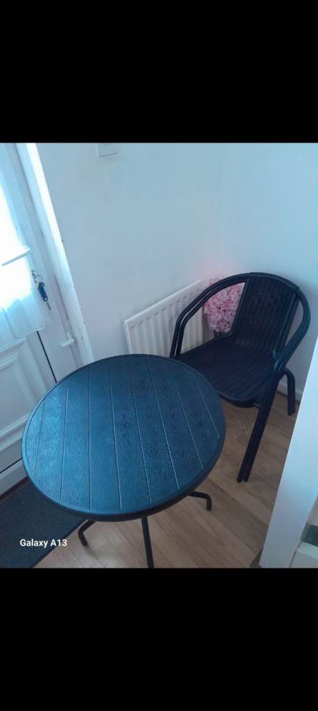 Outdoor garden table and 2 chairs