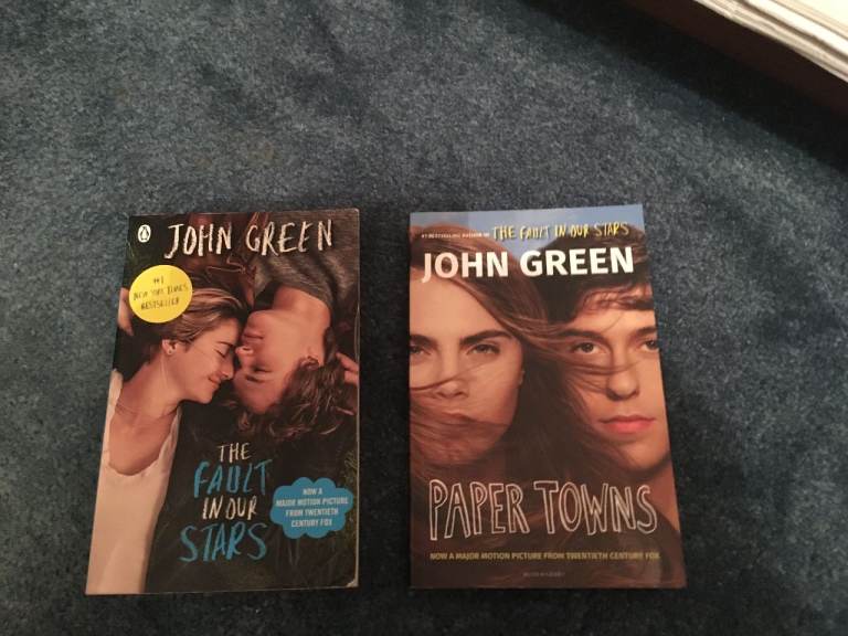 2 paperback books – The Fault in our stars and Papertowns