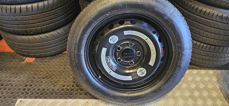 Mercedes BMW Mini Cooper 16 Space Saver Spare Wheel + tyre T125 90 16 Continental plus New Jack