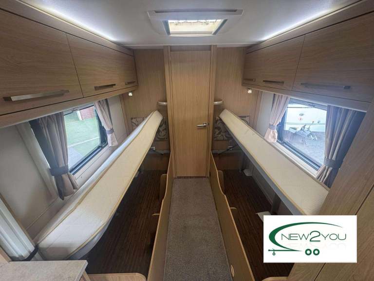 2012 Elddis Avante 574 4 Berth Fixed Singles Caravan - STOCK E131