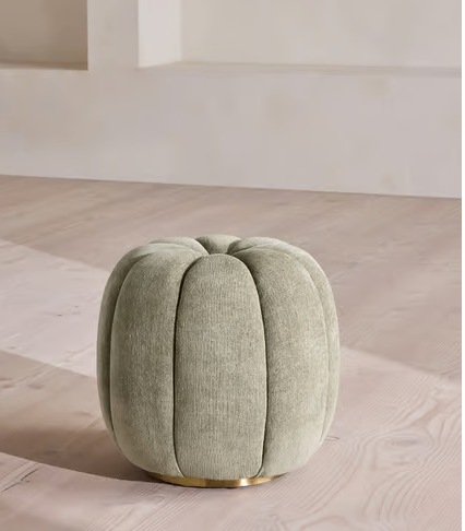 Soho home Sofia Footstool, Linen Chenille, Sage