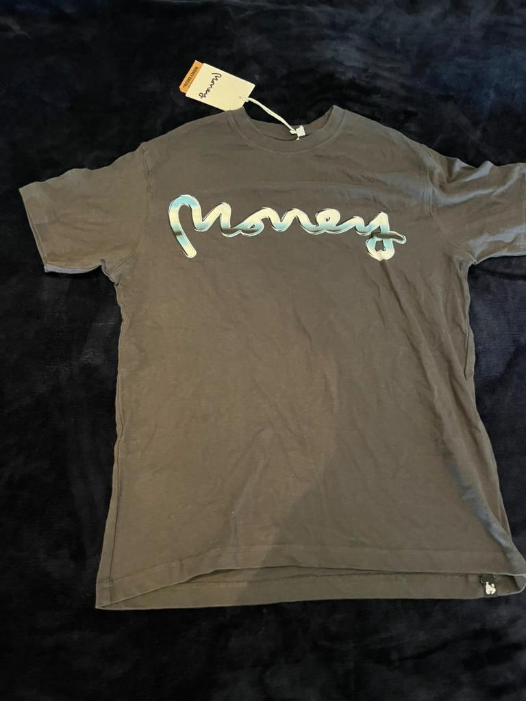 New Money T-Shirt in Grey with Tag – Size Medium