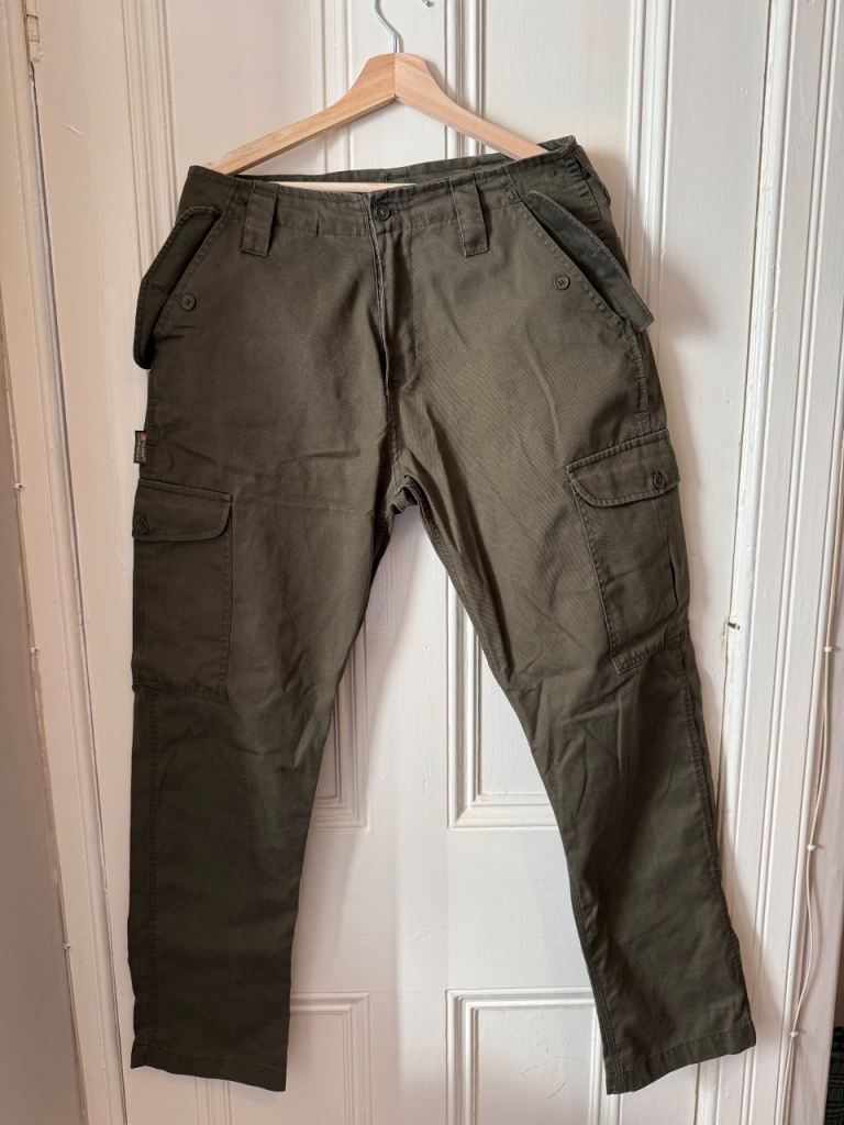 Dark Green Cargo Trousers