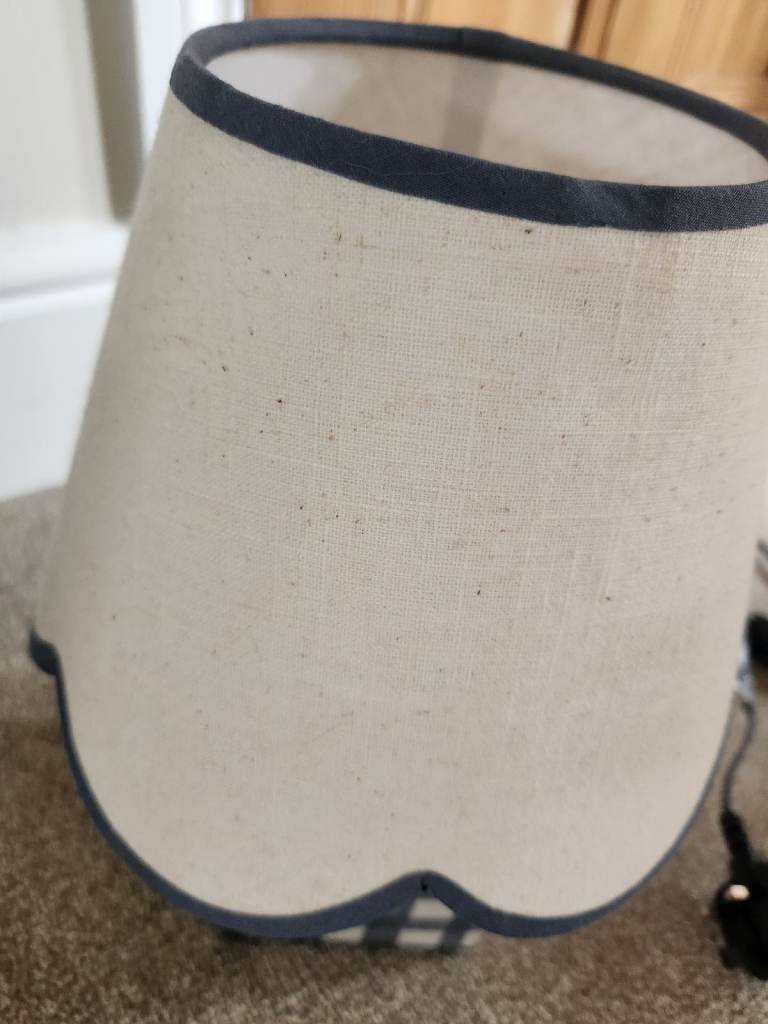 M & S check base lamp