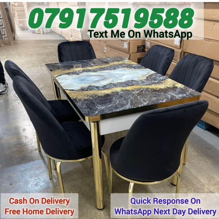 Dining Table with and 6 Chairs