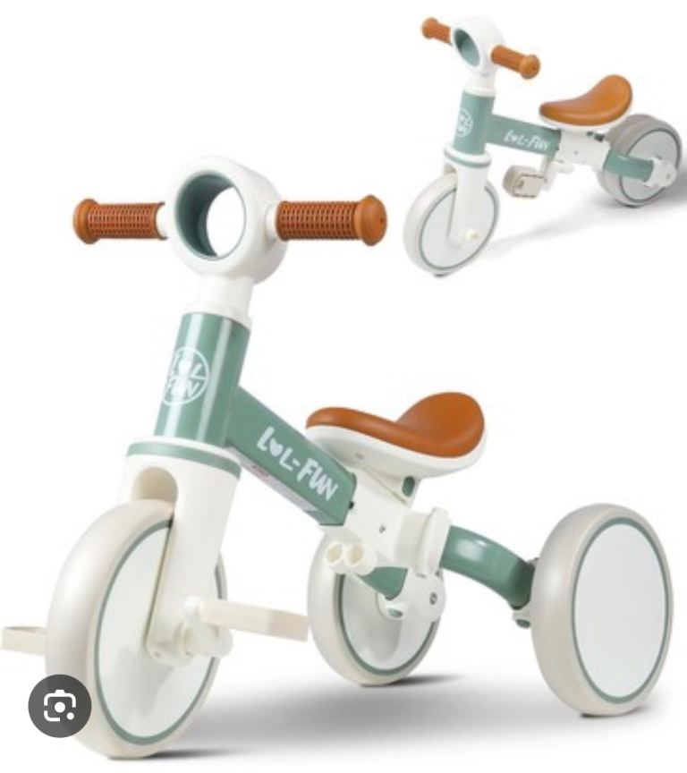 LOL-FUN 4-in-1 Toddler Balance Bike, Trike & Ride-On for Boys Girls 1–4 Years